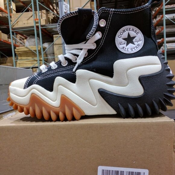 Converse Run Star Motion Hi Black Gum Honey Men Sneaker Boots - Picture 1 of 2